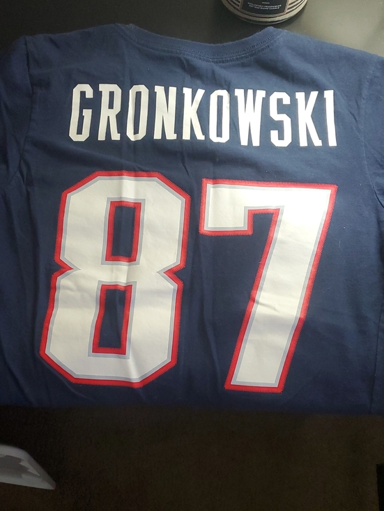 Tops - Gronkowski 87 Navy Football Tee